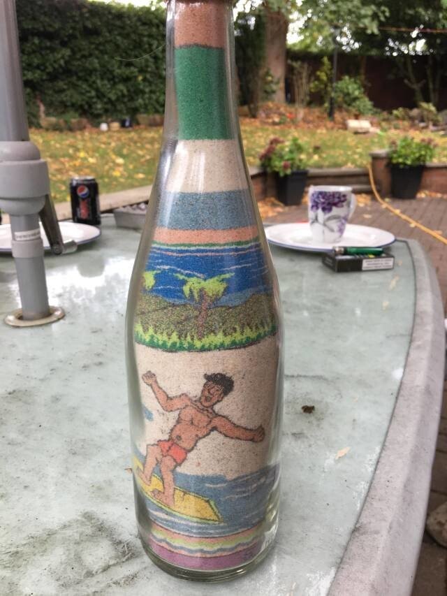 Рисунок в бутылке