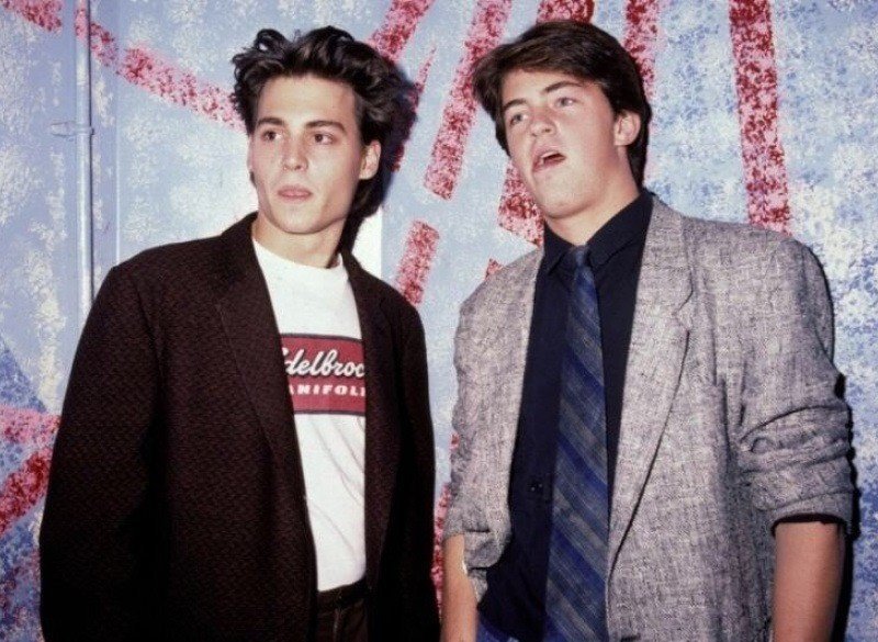 Джонни Депп и Мэттью Перри, 1987 г.
