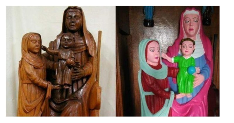 Испанка отреставрировала деревянные изображения святых, и теперь они напоминают героев Диснейленда