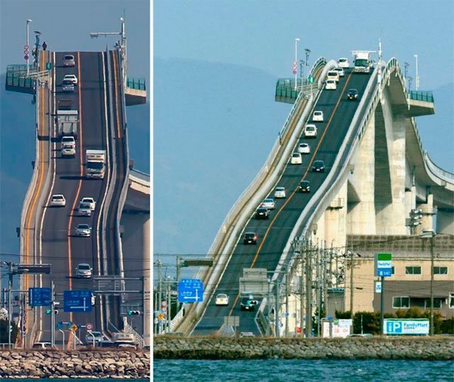 Автомобильный мост в стиле американских горок