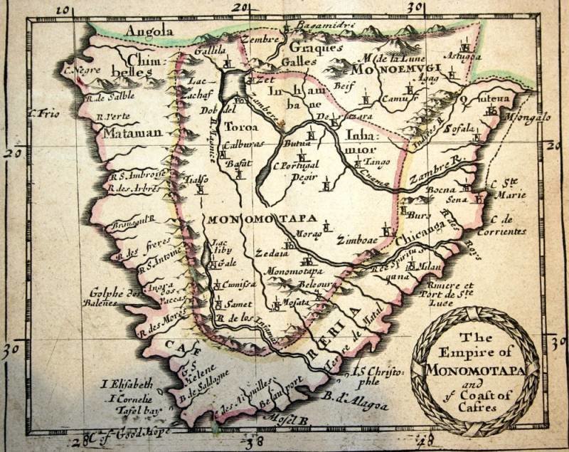 Мономотапа на Португальской карте  XVI века