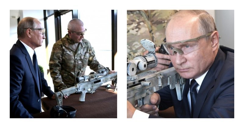 Путин пострелял из винтовки в парке "Патриот" и даже попал: видео
