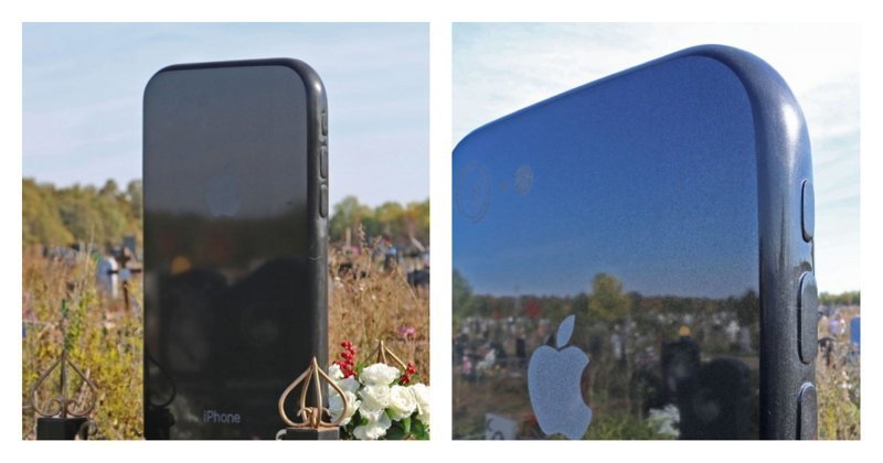 Абонент вне зоны доступа: на могиле в Уфе установили памятник в виде iPhone