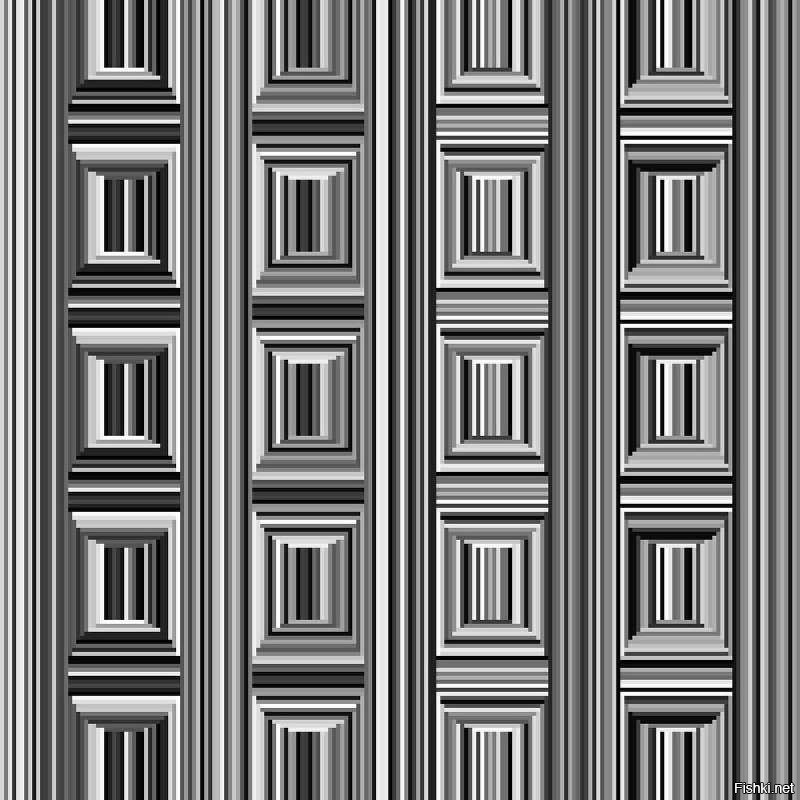 Иллюзия Коффера первоначально может быть видна как серия утопленных дверных ф...