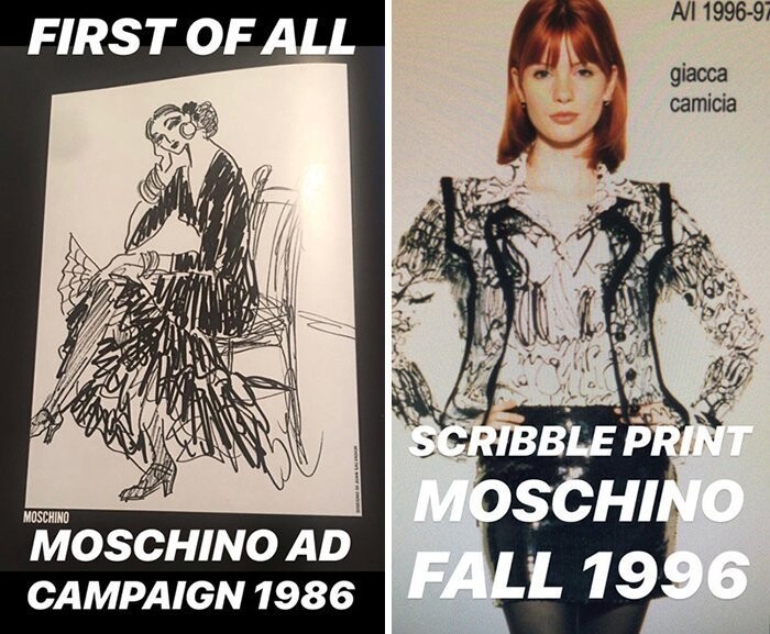 Джереми Скотт ответил на обвинения фотосравнениями прошлых коллекций Moschino