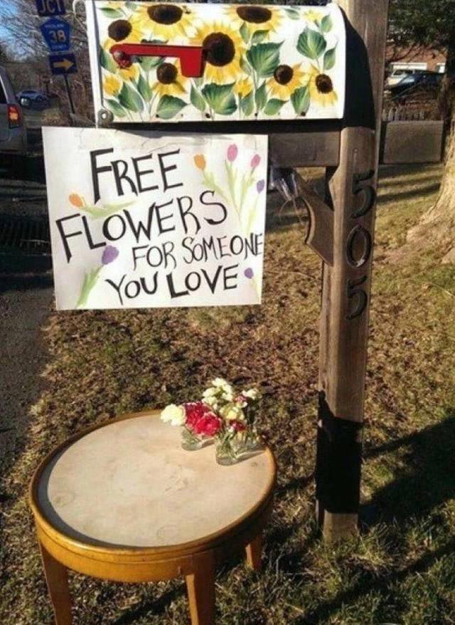 "Бесплатные цветы для ваших любимых"