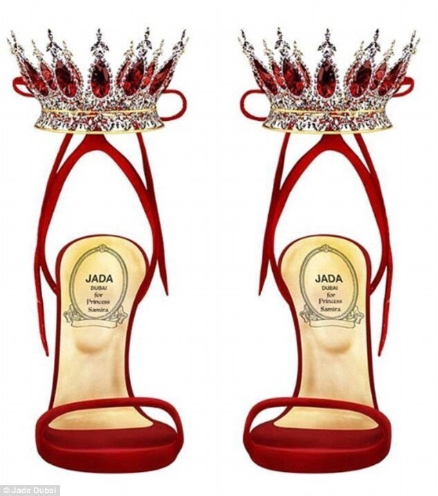 Красные "туфли Принцессы", украшенные рубинами на 180 каратов и бриллиантами на 33 карата
