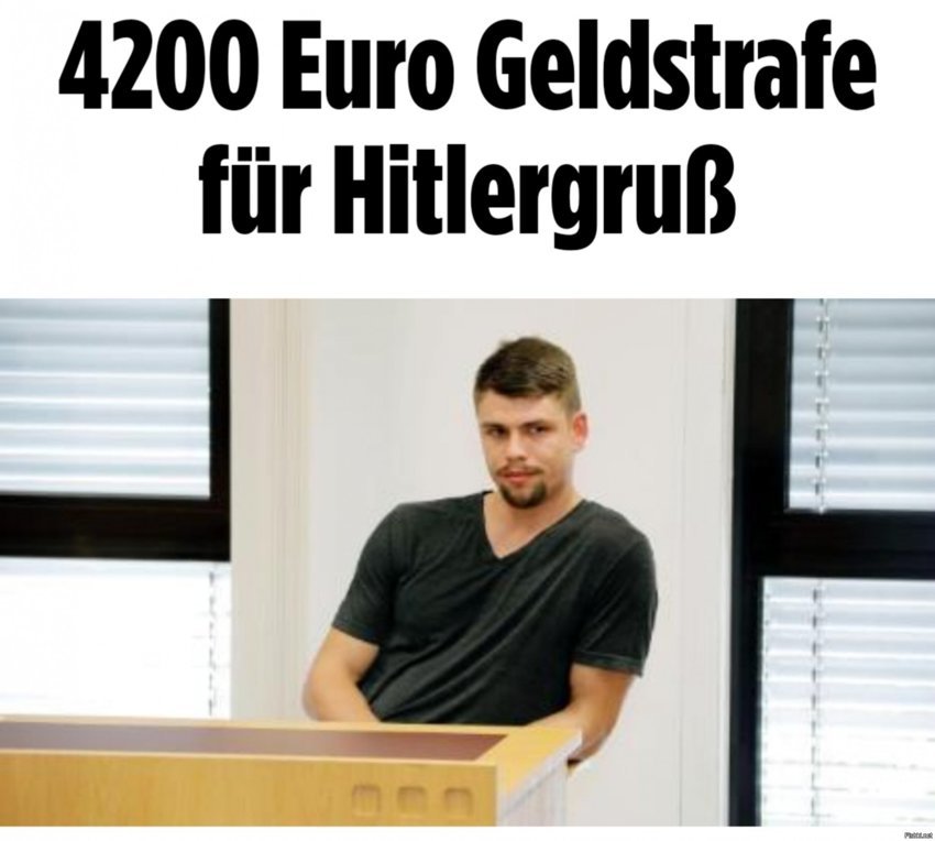 В Германии 24 летний Флориан получил 4200 евро штрафа за Нацистское приветств...