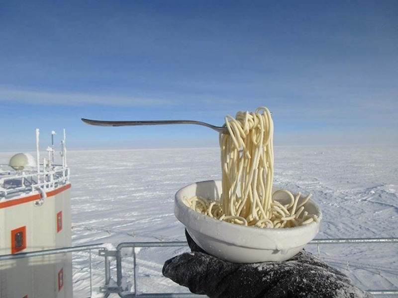 Вот как выглядят спагетти при 60 градусах ниже 0