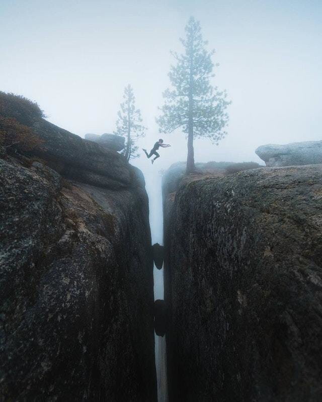 20. Прыжок в Йосемитский национальный парк
