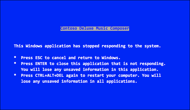 Windows 3.1: экран Ctrl+Alt+Delete