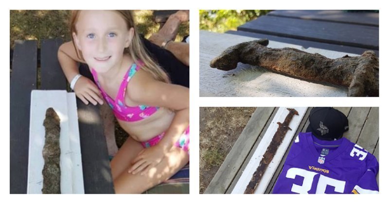 Восьмилетняя девочка во время купания в шведском озере нашла меч довикинговой эпохи