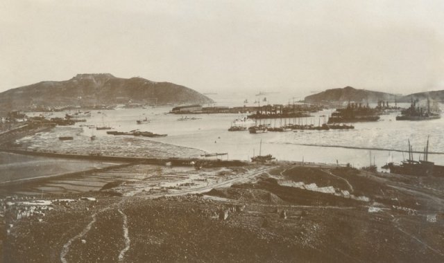 Панорама Порт-Артура. Квантунская область. Российская империя. 1898-1899 годы.