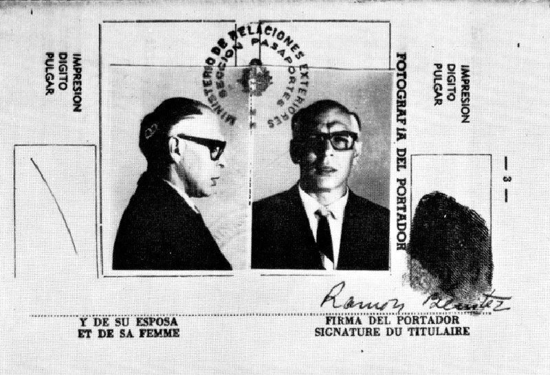 Поддельный паспорт Че Гевары на имя Рамона Бенитеса Эрнандеса, которым он воспользовался, чтобы въехать в Боливию, 1966 год.