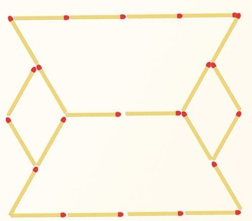 Переложите 4 спички так, чтобы получить ровно 4 треугольника.