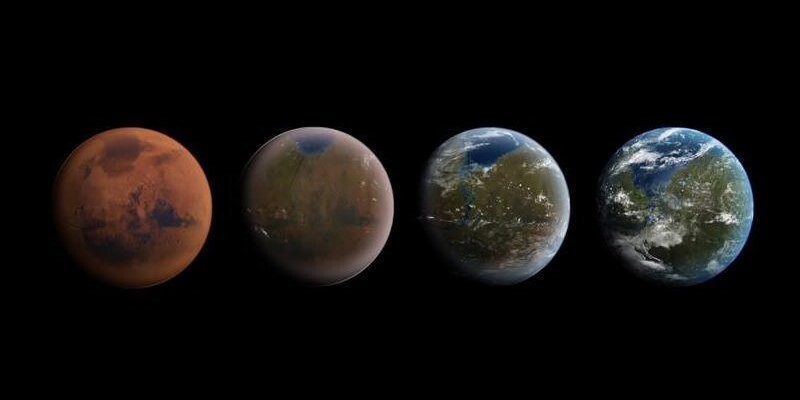 2100-е года: тарраформирование Марса в земплеподобную планету