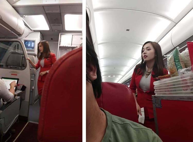 Парень сел на рейс AirAsia и нашёл самую красивую стюардессу