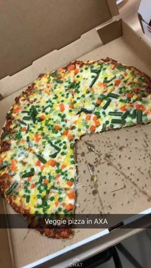 1. Вегетарианская пицца, скорее всего на вкус еще хуже, чем на вид!