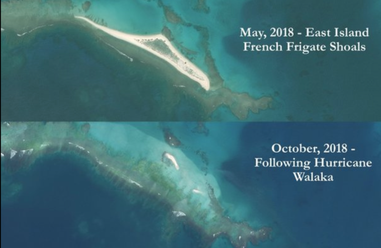 Километровый гавайский остров исчез после урагана