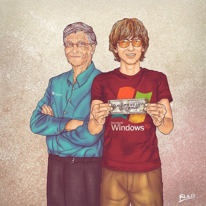Билл Гейтс по молодости был не лишен хулиганского задора. А сейчас он просто один из богатейших людей на планете.