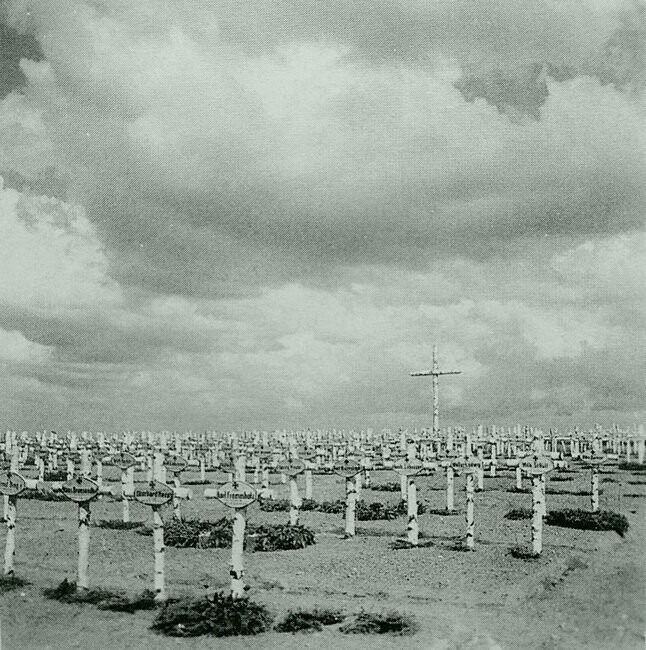 Кладбище немецкой 12-й пехотной дивизии (12. Infanteriedivision) вблизи деревни Борок. 1941—1942 гг. 