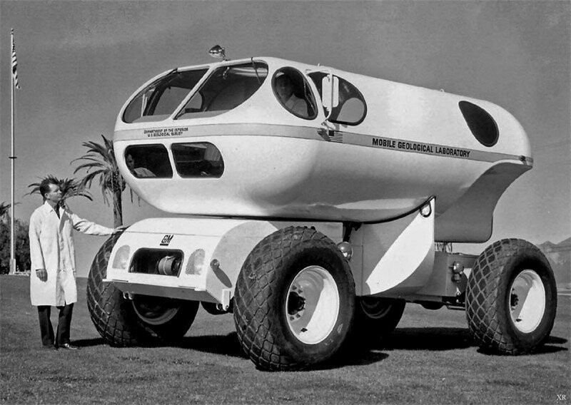 Мобильная геологическая лаборатория - прототип лунного транспортного средства MOLAB. General Motors, 1965 год.