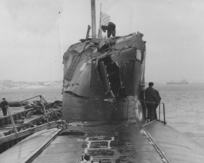Последствия столкновение К-19 с USS Gato. 15 ноября 1969 года.