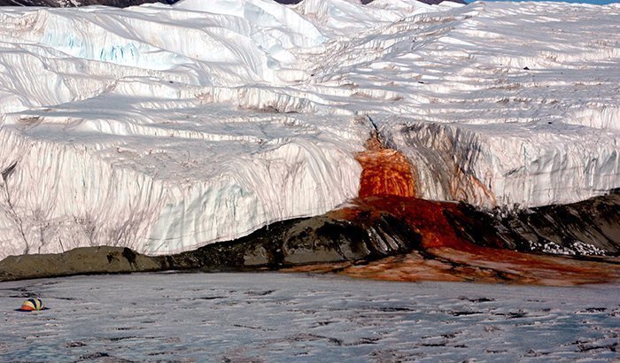 В Антарктиде есть водопад. Кровавый водопад