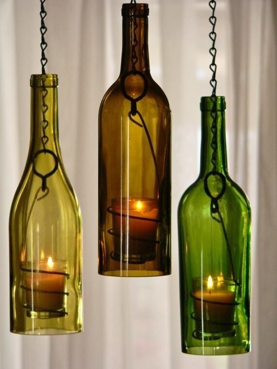 Лампы из использованных бутылок
