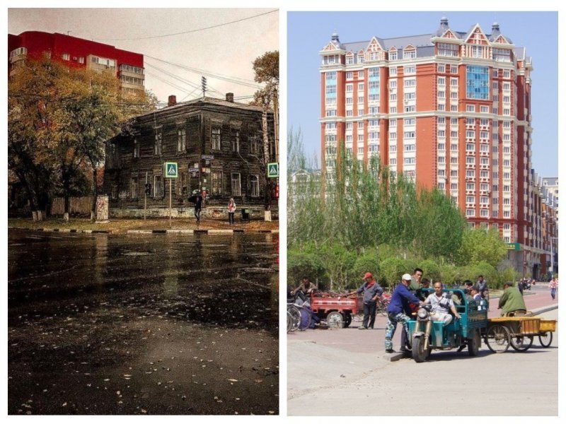 Хрущобы против небоскребов. Как живут на границе России и Китая (30 фото)