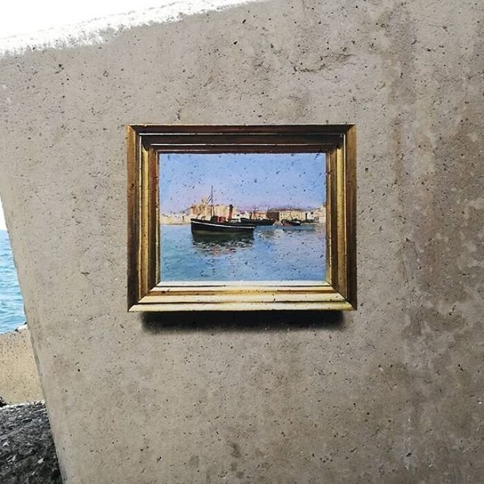 "Вид на порт Малаги", Эмилио Ривас