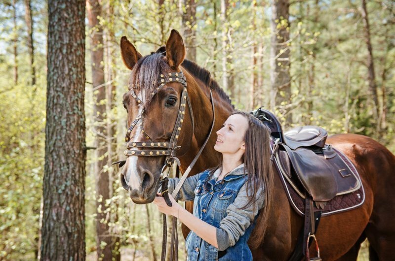 Лошадь и девушка, просто солнечное фото