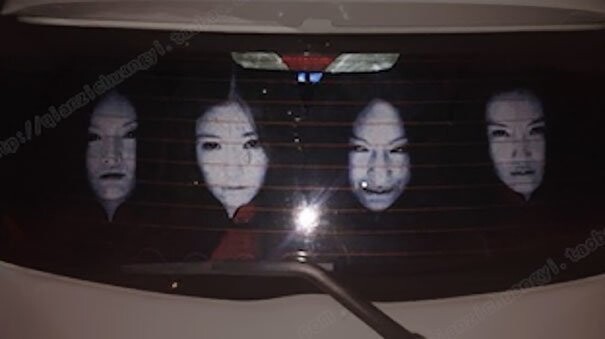 В Китае придумали стикеры на машины, чтобы проучить любителей ослеплять дальним светом