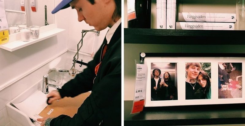 Пара из Вильнюса тайно заменила 100 фотографий в IKEA на свои собственные