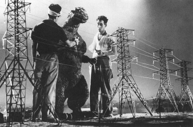 Съемки фильма «Годзилла», 1954 год 