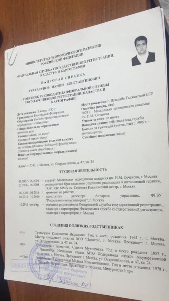 Парвиз Тухтасунов стал руководителем Кадастровой палаты России