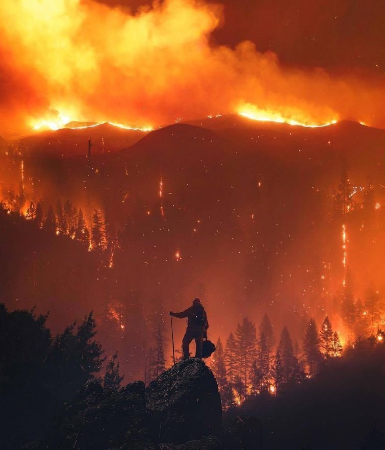 Красивейшее фото ужасного калифорнийского пожара