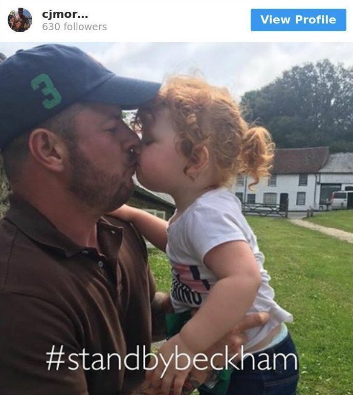 Дэвида Бекхэма раскритиковали за поцелуй с дочкой, но за него заступились отцы со всего мира