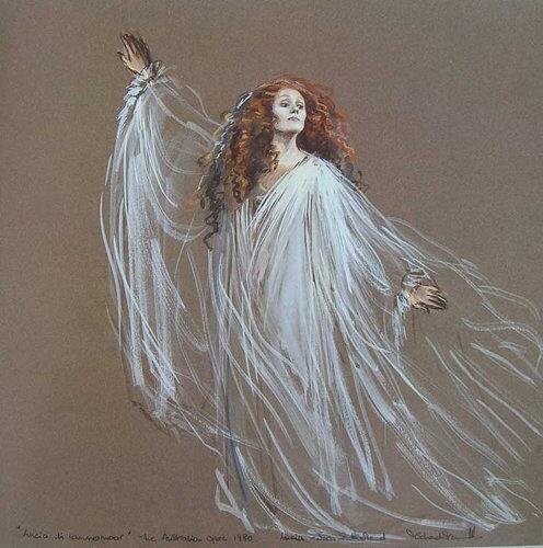 Michael Stennett. Dame Joan Sutherland, Lucia di Lammermoor, The Australian Opera. 1980