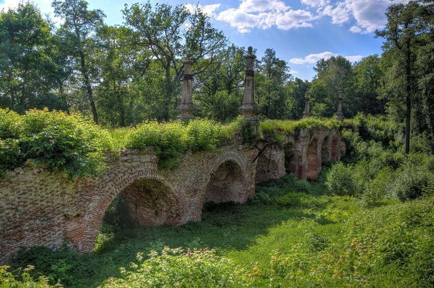 Разрушенный, заросший мост в лесу, в Кирицах Рязанской области, Владимир Мулдер