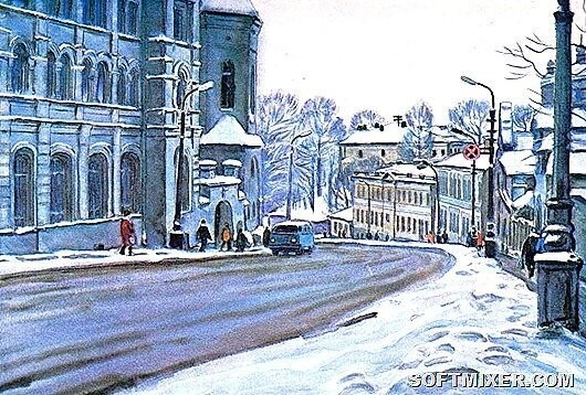 Первый снег. Большая Советская улица
