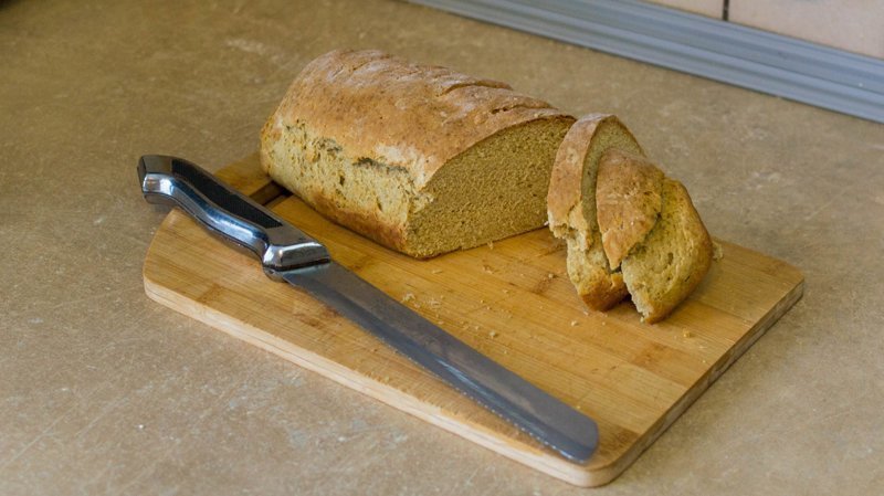 Хлеб без дрожжей и закваски на кефире