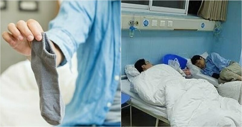 Китаец серьезно заболел и попал в больницу, понюхав собственные носки