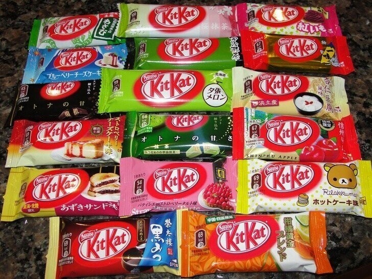 7. Огромное количество вкусов KitKat