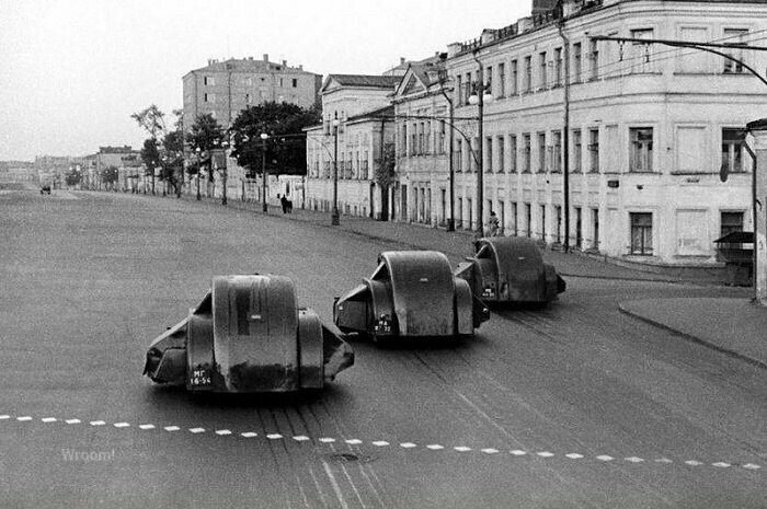 Подметально–уборочные машины ПУ–7 на шасси ГАЗ–ММ, СССР, 1938 год