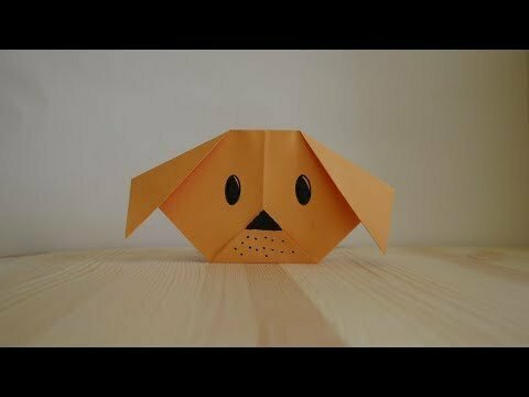 Оригами. Как сделать щенка из бумаги (видео урок) 