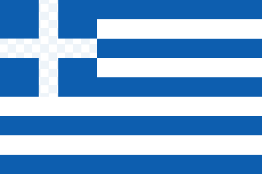 А какого цвета крест на флаге Греции?