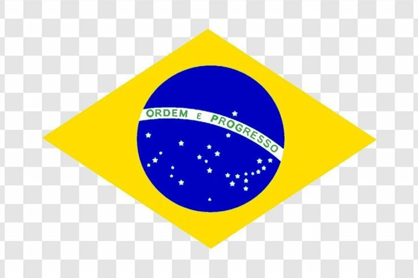 Какой цвет был удалён с этого флага Бразилии?