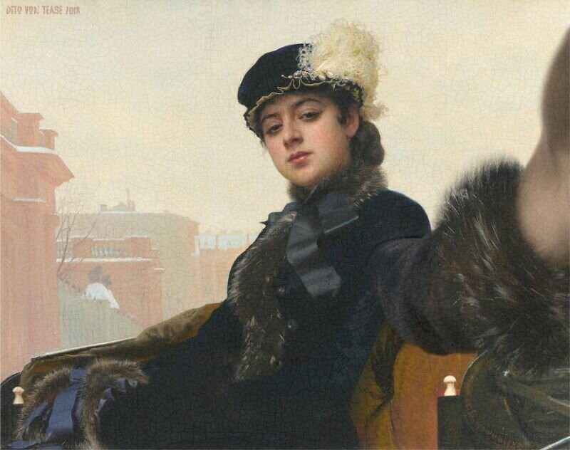 Портрет неизвестной женщины - Иван Крамской, 1883