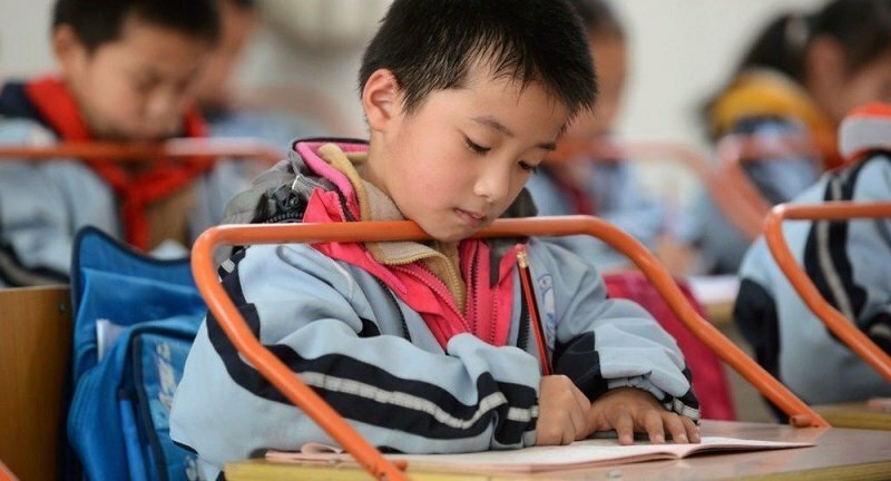 Тяжелые будни китайских школьников (3 фото)